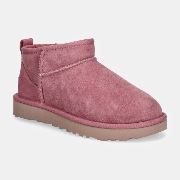 UGG cizme de iarna Classic Ultra Mini culoarea roz