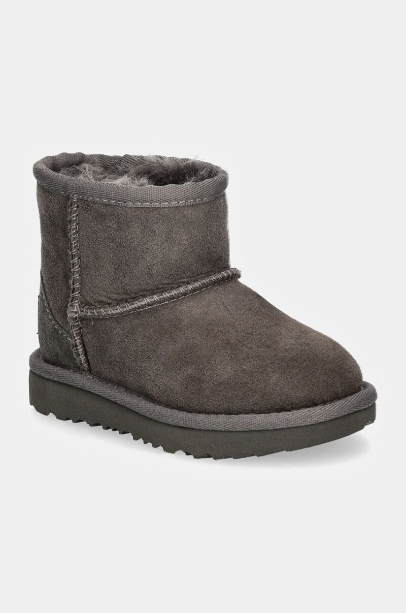 UGG cizme de zapada din piele intoarsa CLASSIC MINI II culoarea gri