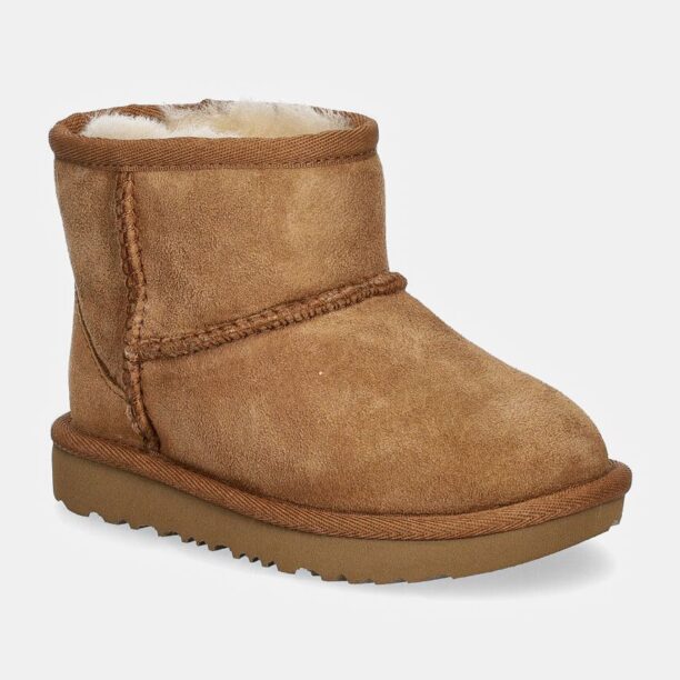 UGG cizme de zapada din piele intoarsa CLASSIC MINI II culoarea maro