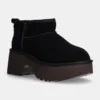 UGG cizme din piele intoarsa Classic Ultra Mini New Heights femei