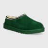 UGG papuci din piele intoarsa Tasman culoarea verde