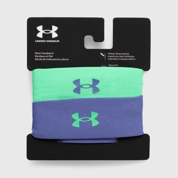 Under Armour bentite pentru cap Mesh 2-pack culoarea verde