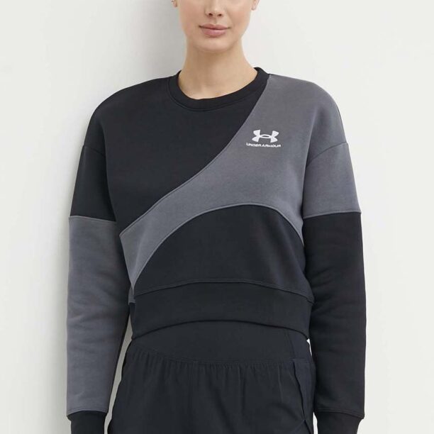 Under Armour bluză trening Essential culoarea negru