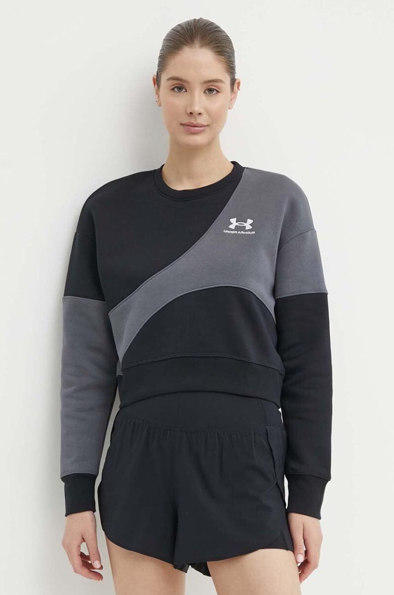 Under Armour bluză trening Essential culoarea negru