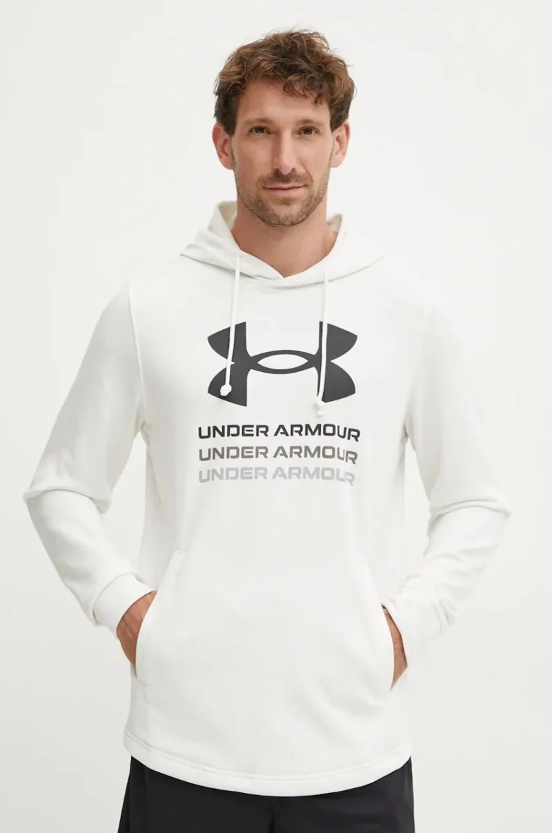 Under Armour hanorac de antrenament Rival culoarea alb