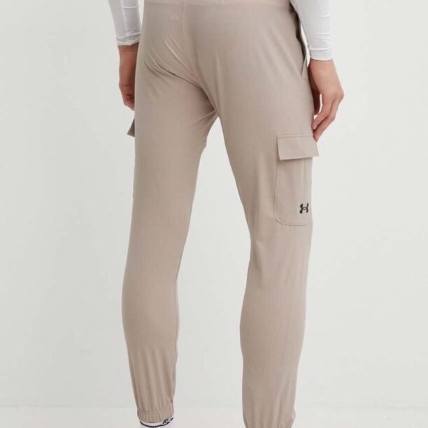 Under Armour pantaloni de antrenament culoarea bej preţ