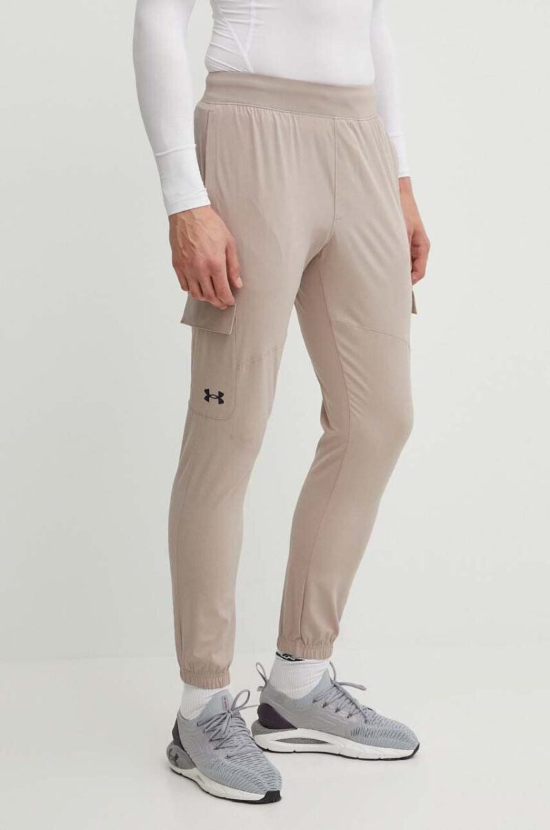 Under Armour pantaloni de antrenament culoarea bej