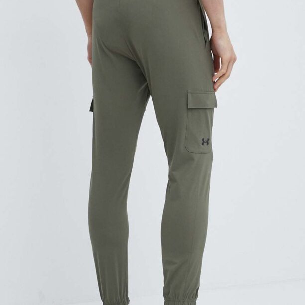 Under Armour pantaloni de antrenament culoarea verde preţ