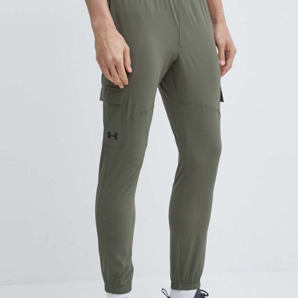 Under Armour pantaloni de antrenament culoarea verde