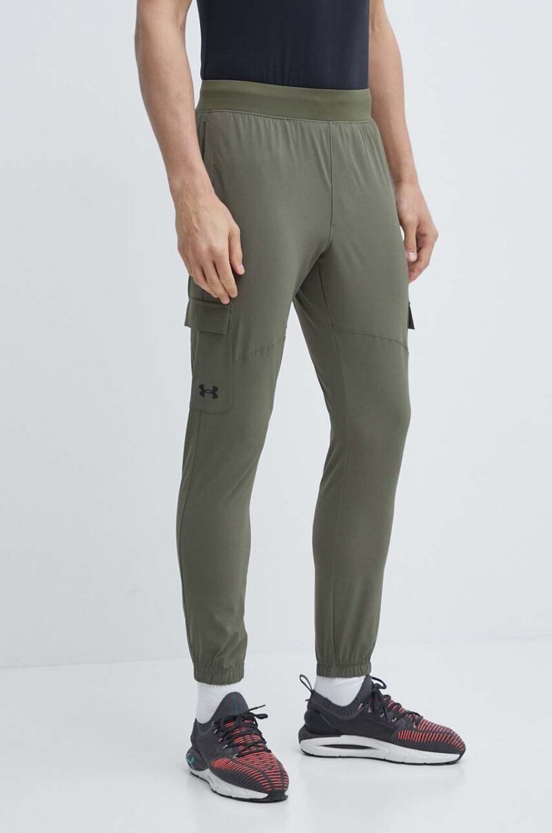 Under Armour pantaloni de antrenament culoarea verde