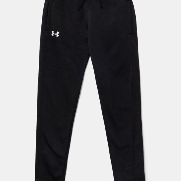 Under Armour pantaloni de trening pentru copii Fleece Pants culoarea negru