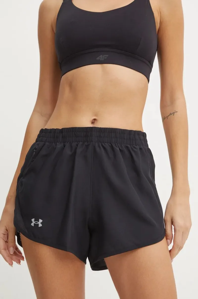 Under Armour pantaloni scurți de alergare Fly By culoarea negru