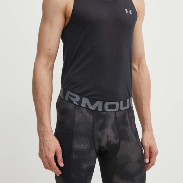 Under Armour pantaloni scurți de antrenament HG Armour Printed culoarea negru