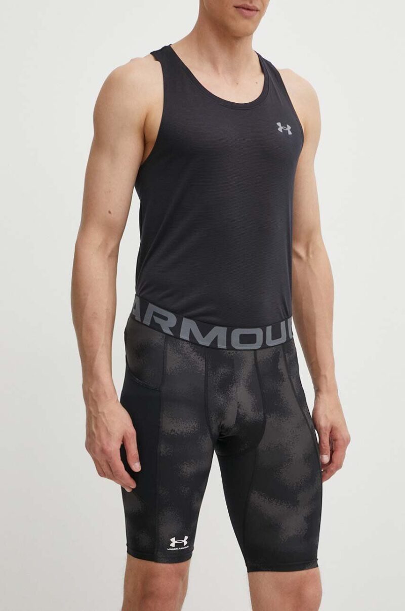 Under Armour pantaloni scurți de antrenament HG Armour Printed culoarea negru