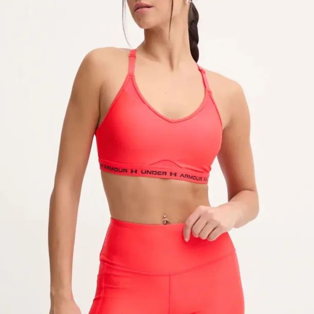 Under Armour sutien sport Crossback culoarea rosu