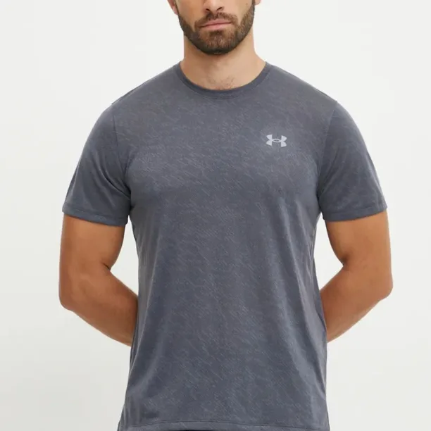 Under Armour tricou de alergare Launch Camo culoarea gri