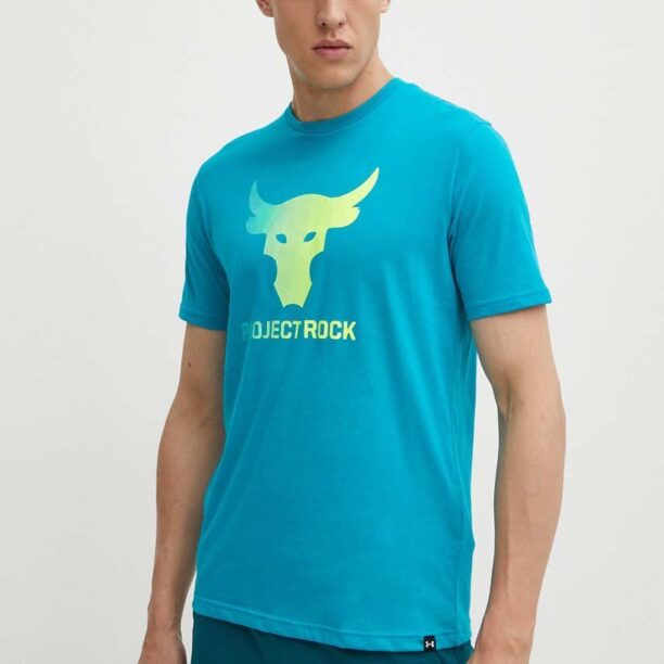 Under Armour tricou de antrenament Project Rock culoarea verde