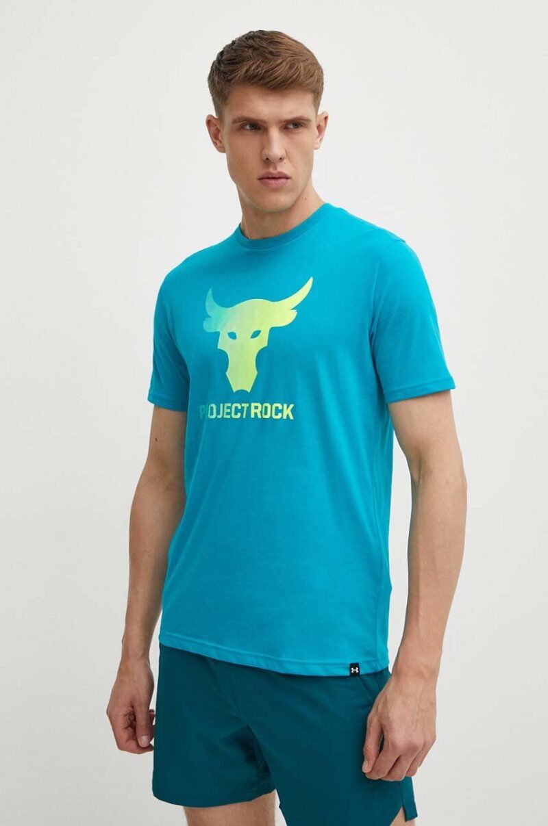 Under Armour tricou de antrenament Project Rock culoarea verde