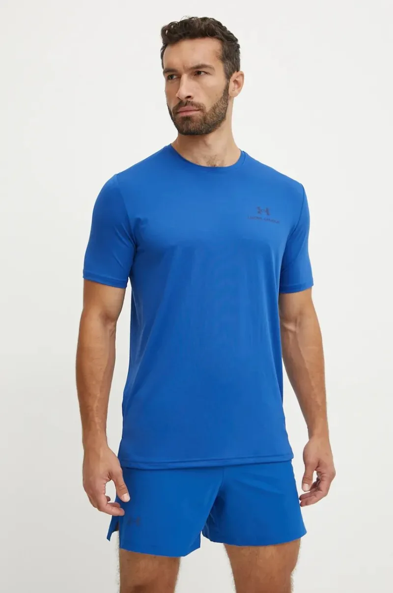 Under Armour tricou de antrenament Rush Energy culoarea albastru marin