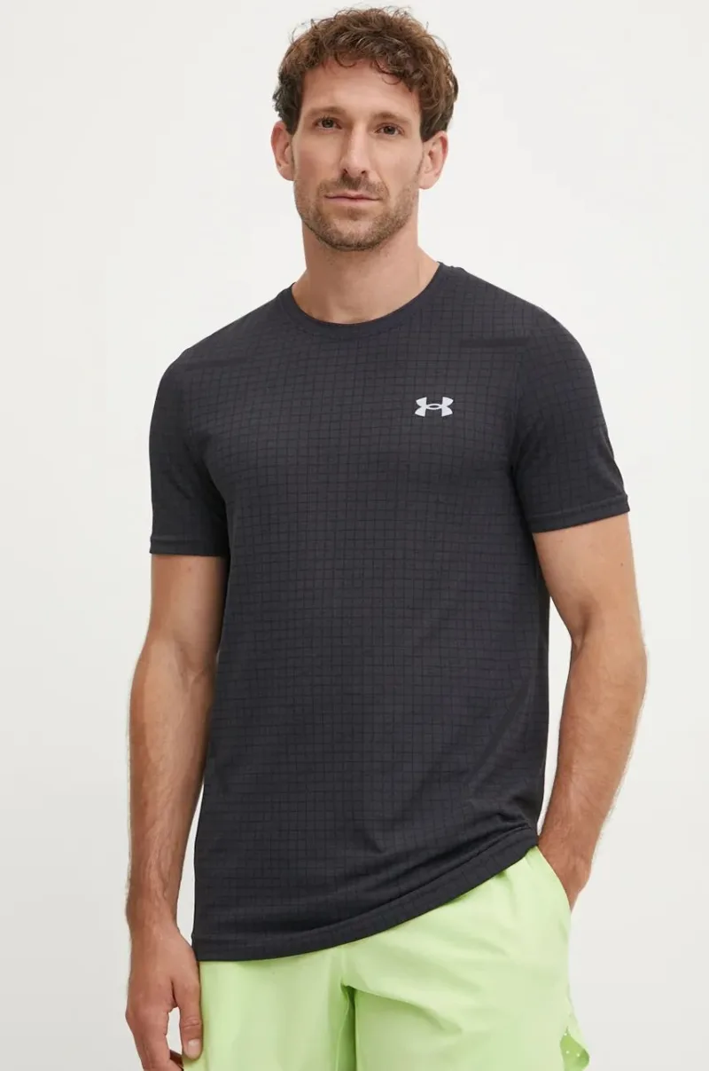 Under Armour tricou de antrenament Vanish Seamless Grid culoarea negru