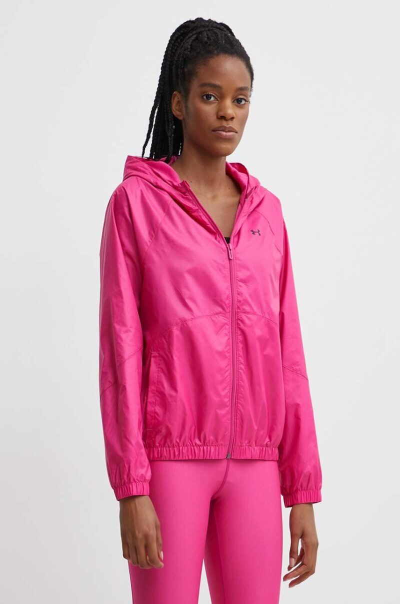 Under Armour windbreaker Rival culoarea roz