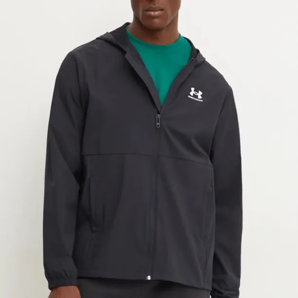 Under Armour windbreaker Vibe Woven Windbreaker culoarea negru