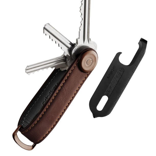 Unealta multifunctionala Orbitkey Leather Key+Multitool V2 - espresso/black