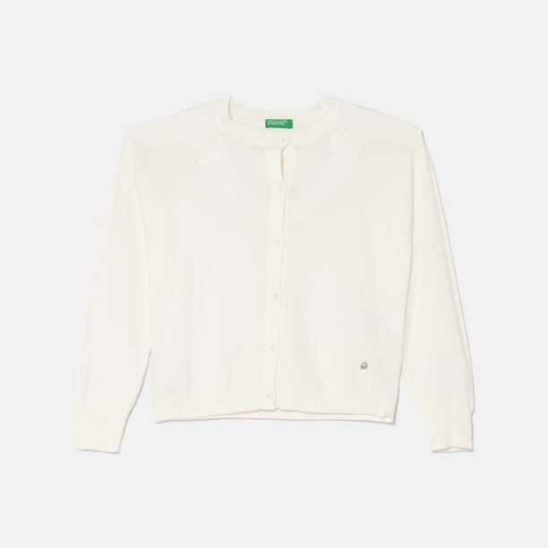 United Colors of Benetton cardigan din bumbac pentru copii culoarea bej