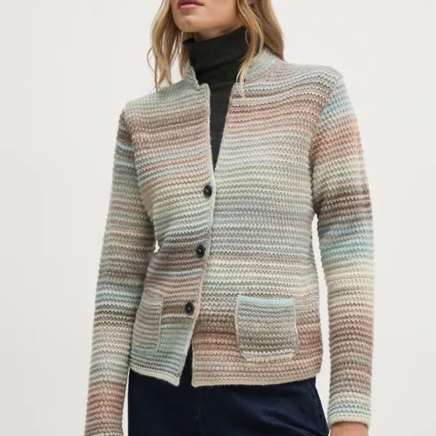 United Colors of Benetton cardigan din lana culoarea gri