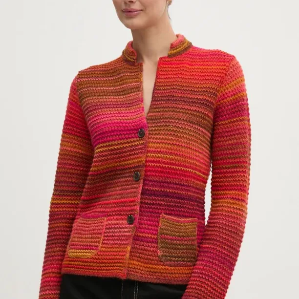 United Colors of Benetton cardigan din lana culoarea rosu