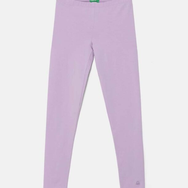 United Colors of Benetton leggins copii culoarea violet