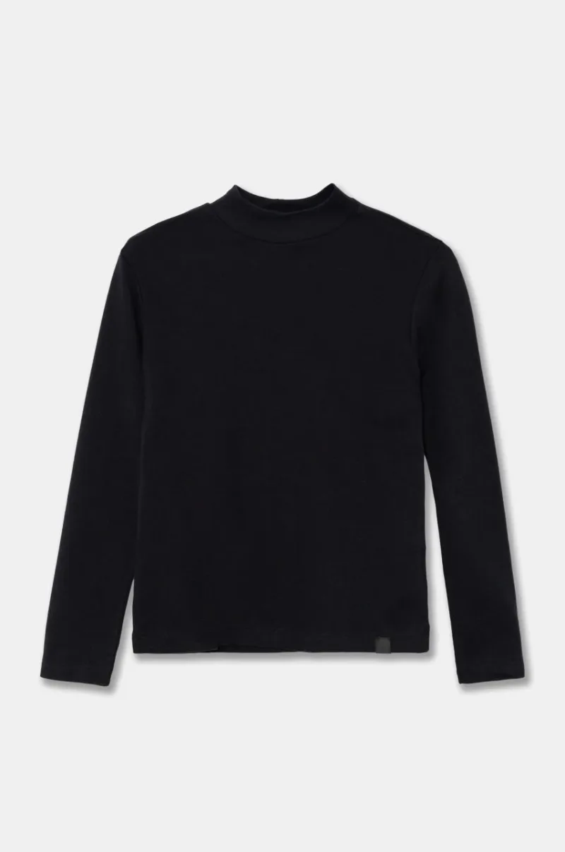 United Colors of Benetton longsleeve din bumbac pentru copii culoarea negru