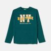 United Colors of Benetton longsleeve din bumbac pentru copii culoarea verde