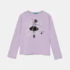 United Colors of Benetton longsleeve din bumbac pentru copii culoarea violet