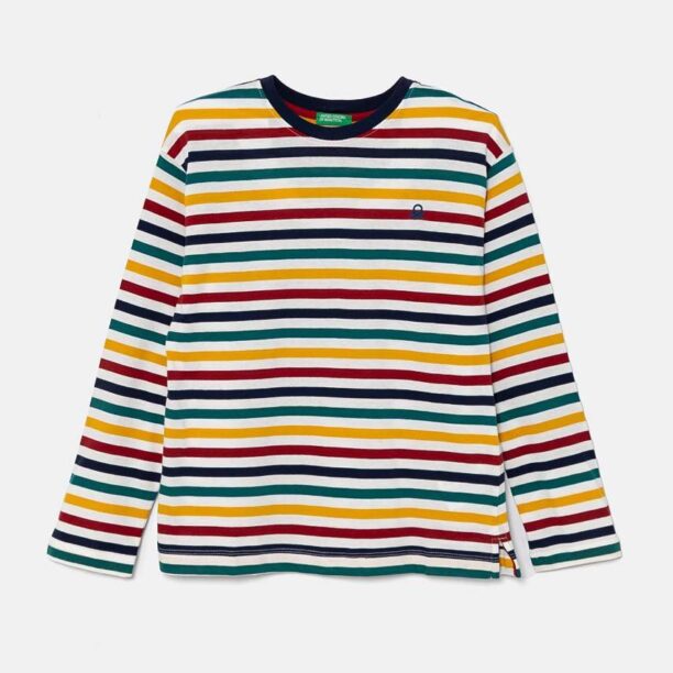 United Colors of Benetton longsleeve din bumbac pentru copii modelator