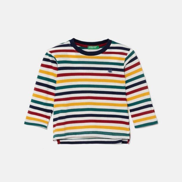 United Colors of Benetton longsleeve din bumbac pentru copii modelator