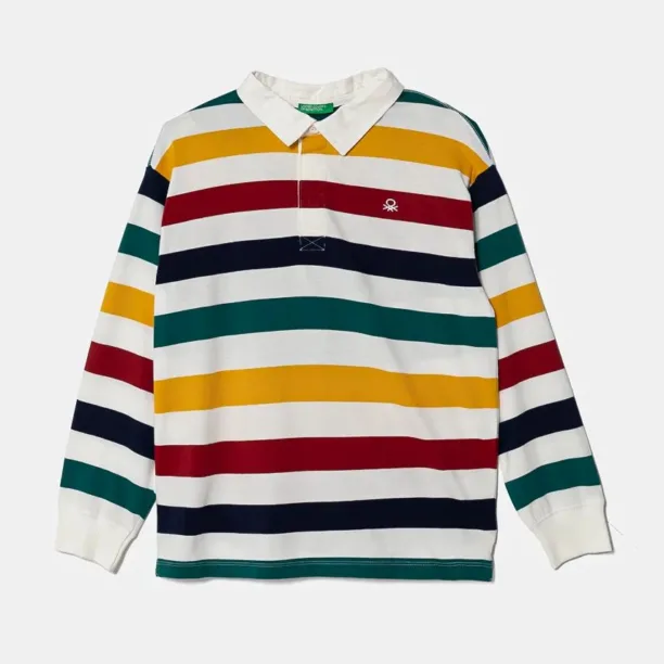 United Colors of Benetton longsleeve din bumbac pentru copii modelator