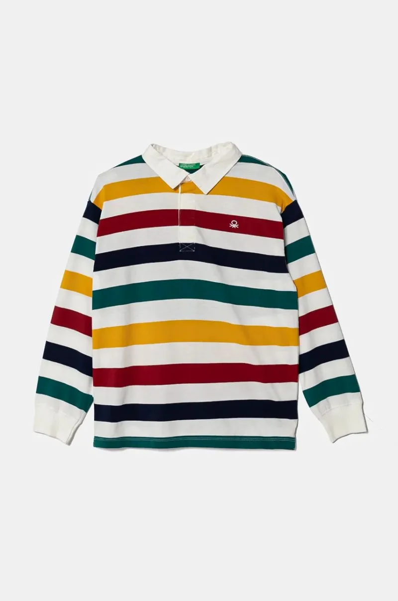 United Colors of Benetton longsleeve din bumbac pentru copii modelator