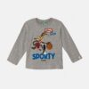 United Colors of Benetton longsleeve din bumbac pentru copii x Looney Tunes culoarea gri