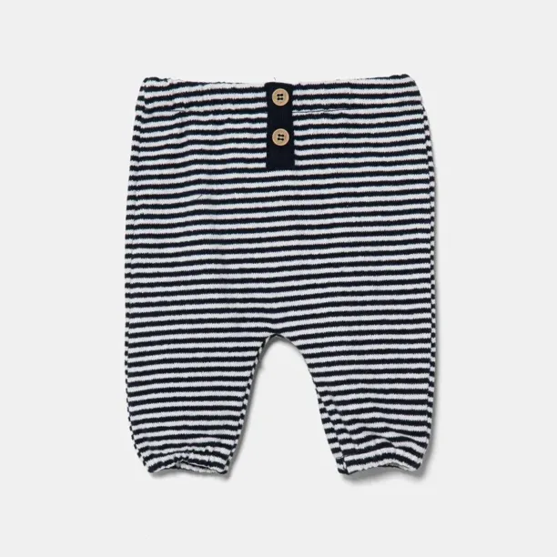 United Colors of Benetton pantaloni bebe culoarea albastru marin