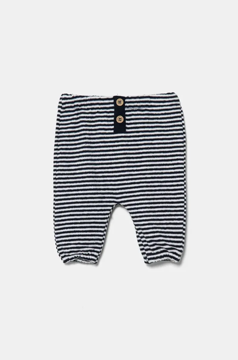 United Colors of Benetton pantaloni bebe culoarea albastru marin