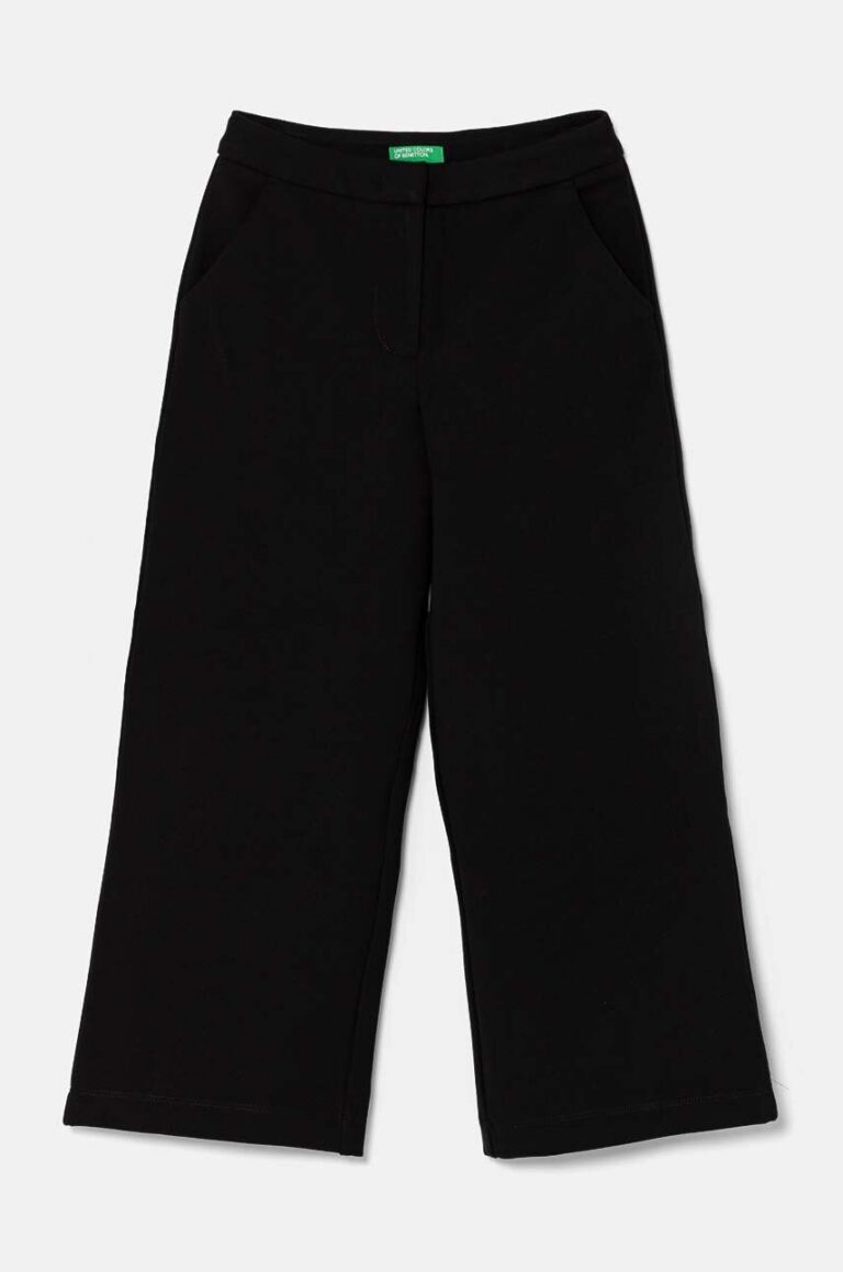 United Colors of Benetton pantaloni copii culoarea negru