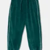 United Colors of Benetton pantaloni de trening din velur pentru copii culoarea verde