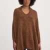 United Colors of Benetton poncho de lana culoarea maro