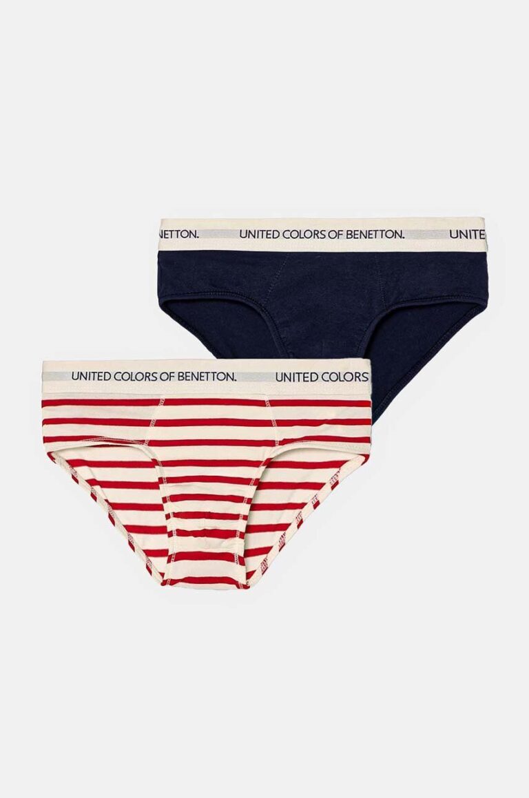 United Colors of Benetton slip copii 2-pack culoarea albastru marin