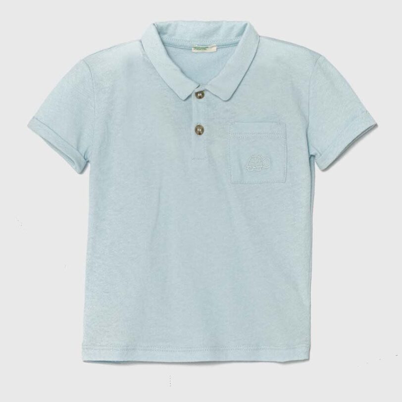 United Colors of Benetton tricou polo pentru copii neted