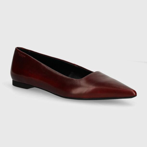 Vagabond Shoemakers balerini de piele HERMINE culoarea bordo