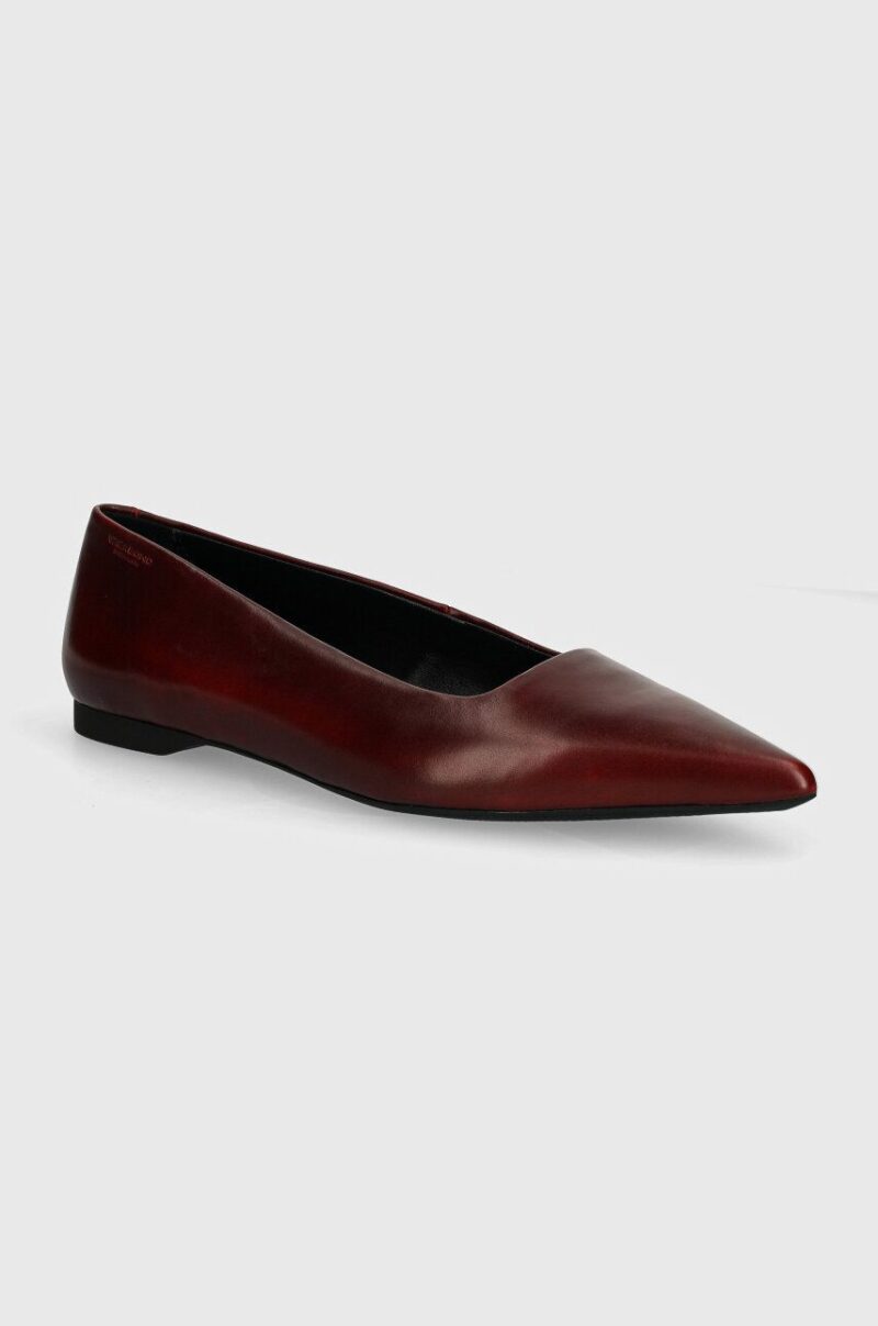 Vagabond Shoemakers balerini de piele HERMINE culoarea bordo