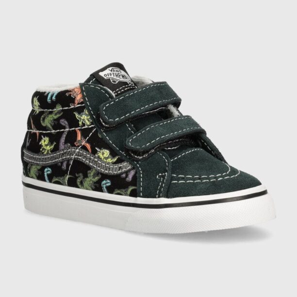 Vans adidasi de piele intoarsa pentru copii SK8-Mid Reissue culoarea verde