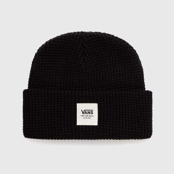 Vans caciula copii WAFFLE CUFF BEANIE culoarea negru